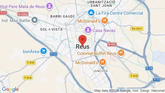 Apartments for rent i Reus - kort over placeringen