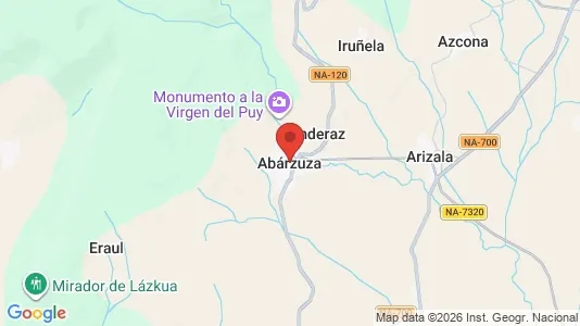 Apartments for rent i Abárzuza/Abartzuza - kort over placeringen