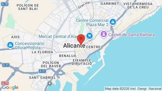 Apartments for rent i Alicante/Alacant - kort over placeringen