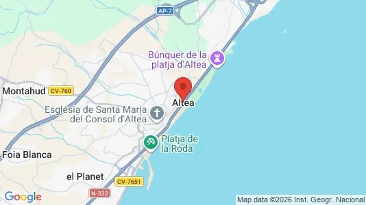 Houses for rent i Altea - kort over placeringen