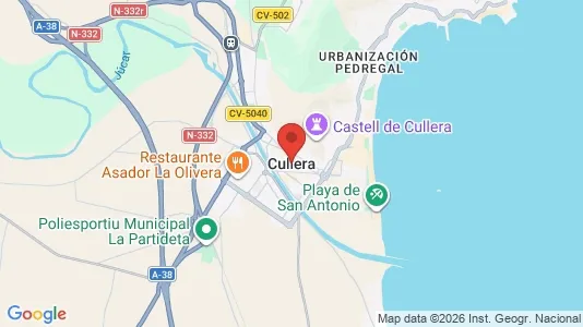 Houses for rent i Cullera - kort over placeringen
