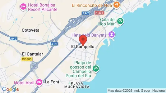 Apartments for rent i El Campello - kort over placeringen