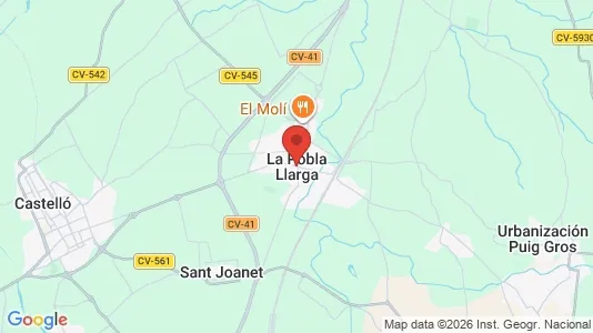 Houses for rent i La Pobla Llarga - kort over placeringen
