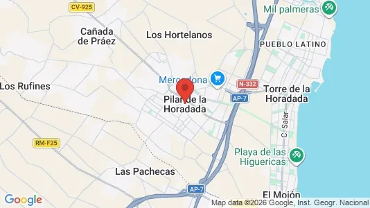 Apartments for rent i Pilar de la Horadada - kort over placeringen