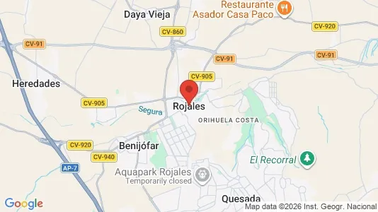 Apartments for rent i Rojales - kort over placeringen