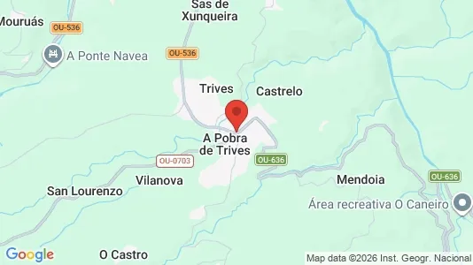 Apartments for rent i A Pobra de Trives - kort over placeringen
