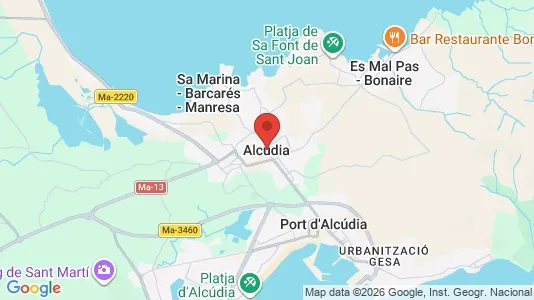 Apartments for rent i Alcúdia - kort over placeringen
