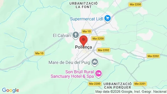 Apartments for rent i Pollença - kort over placeringen