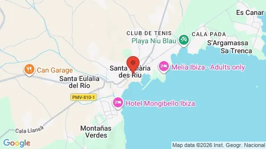 Houses for rent i Santa Eulària des Riu - kort over placeringen