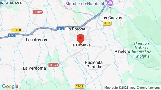 Apartments for rent i La Orotava - kort over placeringen