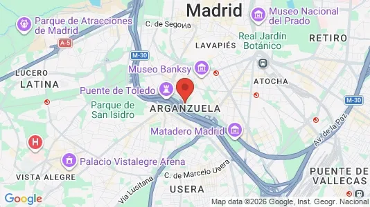 Apartments for rent i Madrid Arganzuela - kort over placeringen