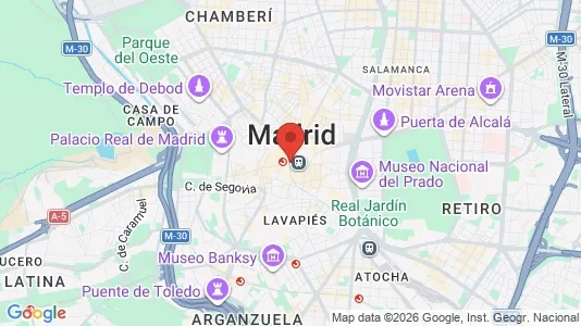 Houses for rent i Madrid Centro - kort over placeringen