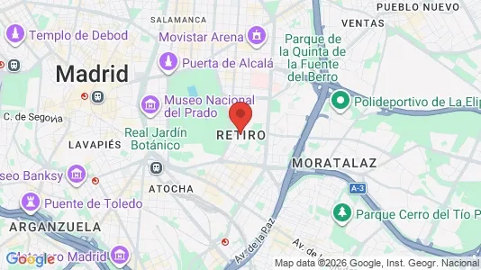 Apartments for rent i Madrid Retiro - kort over placeringen