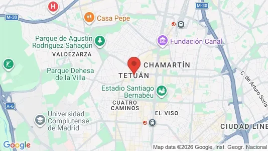 Apartments for rent i Madrid Tetuán - kort over placeringen