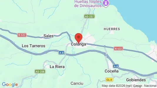 Apartments for rent i Colunga - kort over placeringen