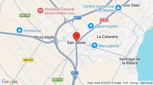 Apartments for rent i San Javier - kort over placeringen