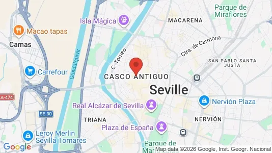 Houses for rent i Sevilla Casco Antiguo - kort over placeringen
