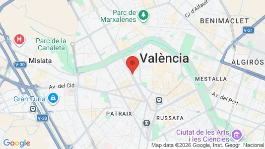 Apartments for rent i Valencia Extramurs - kort over placeringen