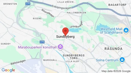 Rooms for rent i Sundbyberg - kort over placeringen
