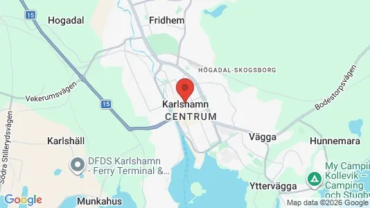 Houses for rent i Karlshamn - kort over placeringen