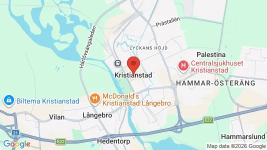 Houses for rent i Kristianstad - kort over placeringen