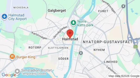 Houses for rent i Halmstad - kort over placeringen
