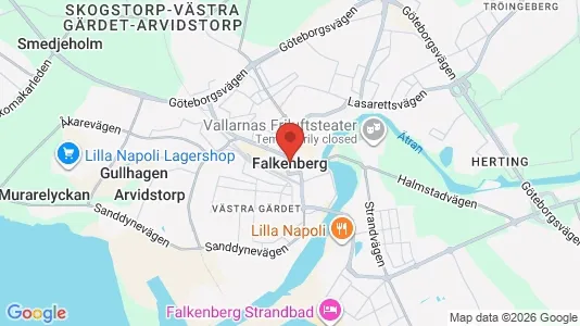 Apartments for rent i Falkenberg - kort over placeringen