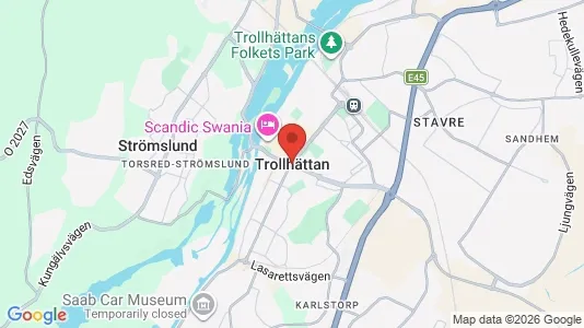 Apartments for rent i Trollhättan - kort over placeringen
