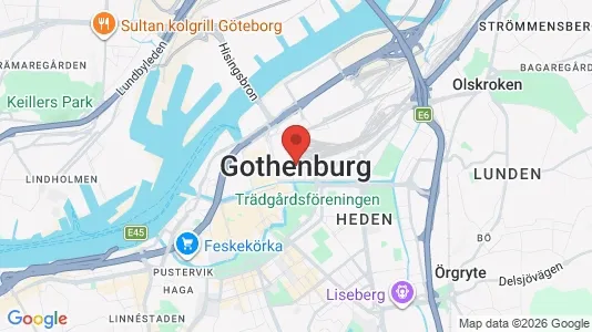 Rooms for rent i Gothenburg East - kort over placeringen