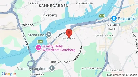 Apartments for rent i Majorna-Linné - kort over placeringen