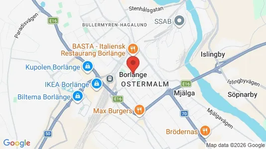 Apartments for rent i Borlänge - kort over placeringen