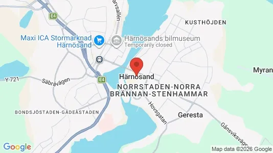 Houses for rent i Härnösand - kort over placeringen