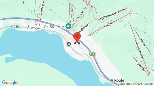 Houses for rent i Åre - kort over placeringen