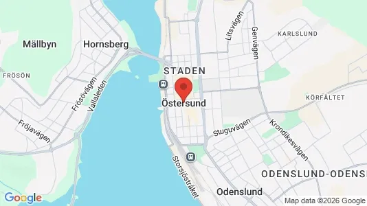 Apartments for rent i Östersund - kort over placeringen