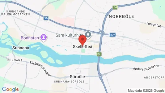 Houses for rent i Skellefteå - kort over placeringen