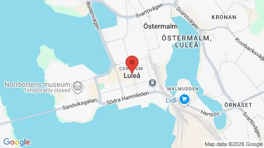 Houses for rent i Luleå - kort over placeringen