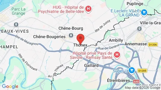 Apartments for rent i Thônex - kort over placeringen