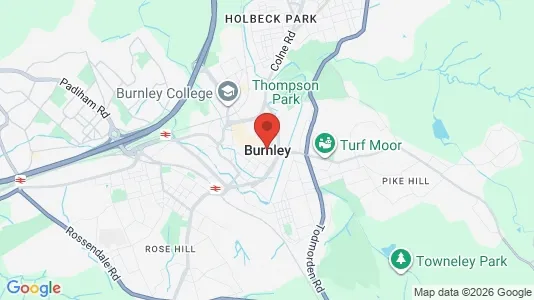 Houses for rent i Burnley - Lancashire - kort over placeringen