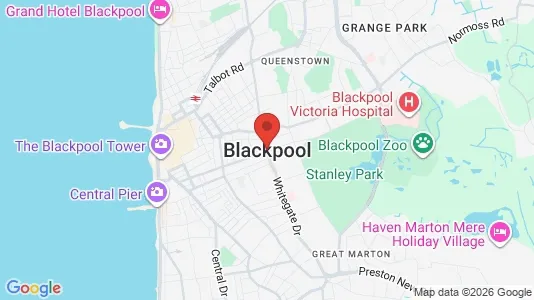 Houses for rent i Blackpool - Lancashire - kort over placeringen