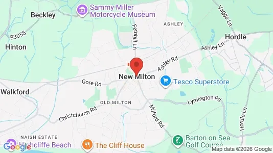 Houses for rent i New Milton - Hampshire - kort over placeringen