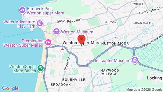 Apartments for rent i Weston-super-Mare - Avon - kort over placeringen