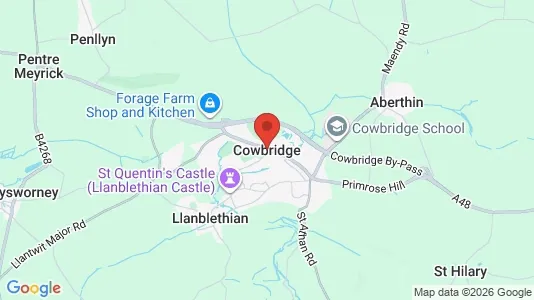 Houses for rent i Cowbridge - South Glamorgan - kort over placeringen