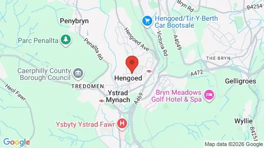 Houses for rent i Hengoed - Mid Glamorgan - kort over placeringen