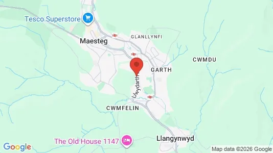 Houses for rent i Maesteg - Mid Glamorgan - kort over placeringen