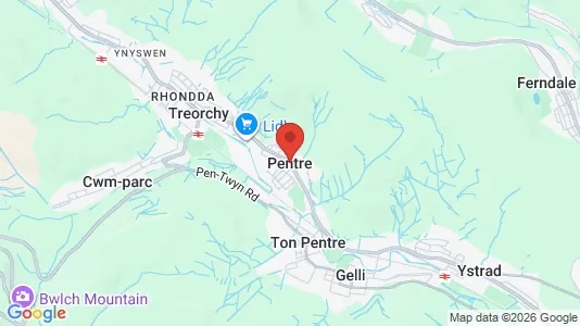 Rooms for rent i Pentre - Mid Glamorgan - kort over placeringen
