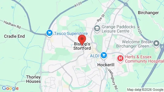 Houses for rent i Bishop's Stortford - Hertfordshire - kort over placeringen