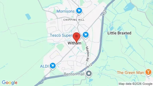 Houses for rent i Witham - Essex - kort over placeringen