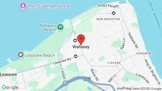 Apartments for rent i Wallasey - Merseyside - kort over placeringen