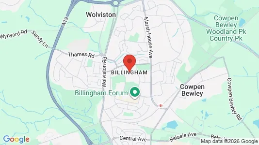 Houses for rent i Billingham - Cleveland - kort over placeringen