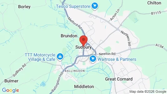 Houses for rent i Sudbury - Suffolk - kort over placeringen